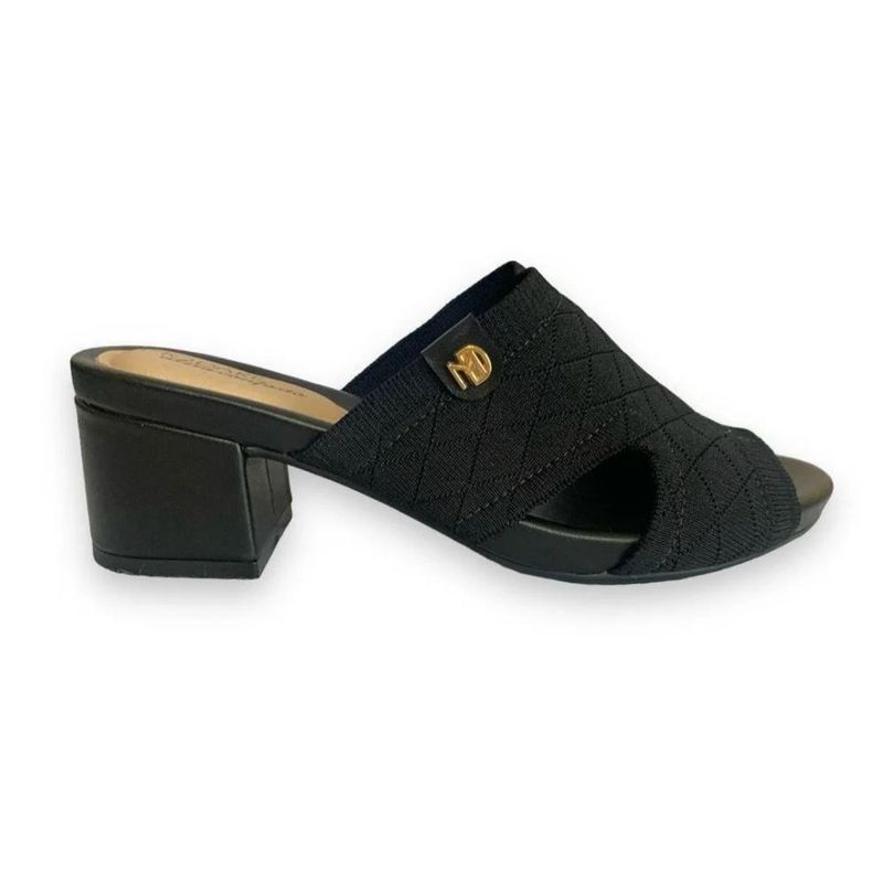 Tamanco-Feminino-Salto-Grosso-Detalhe-Tecido-Modare-Preto