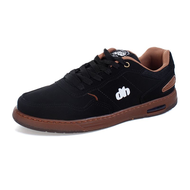 Tenis-Skate-Done-Head-Preto-Castanho-Masculino