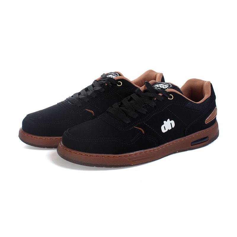 Tenis-Skate-Done-Head-Preto-Castanho-Masculino