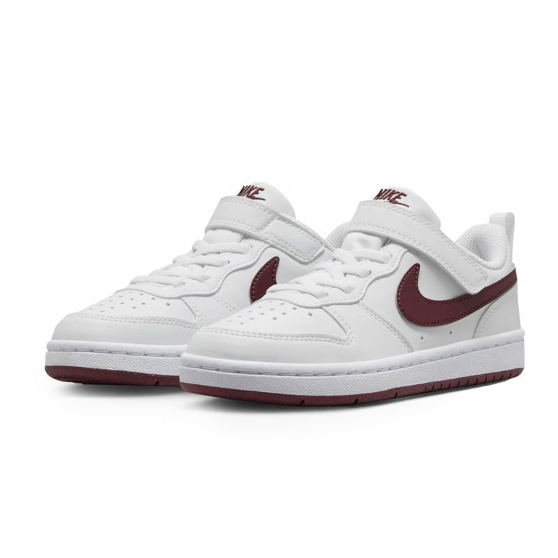 Nike Tenis COURT BOROUGH LOW DV5457-112 BrancoBordo Sint -4-