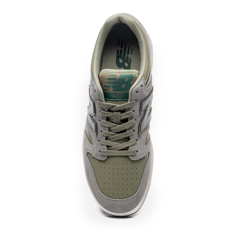 New Balance Tenis NB 480 LOW BB480LG CinzaVerde Musgo Sint -1-