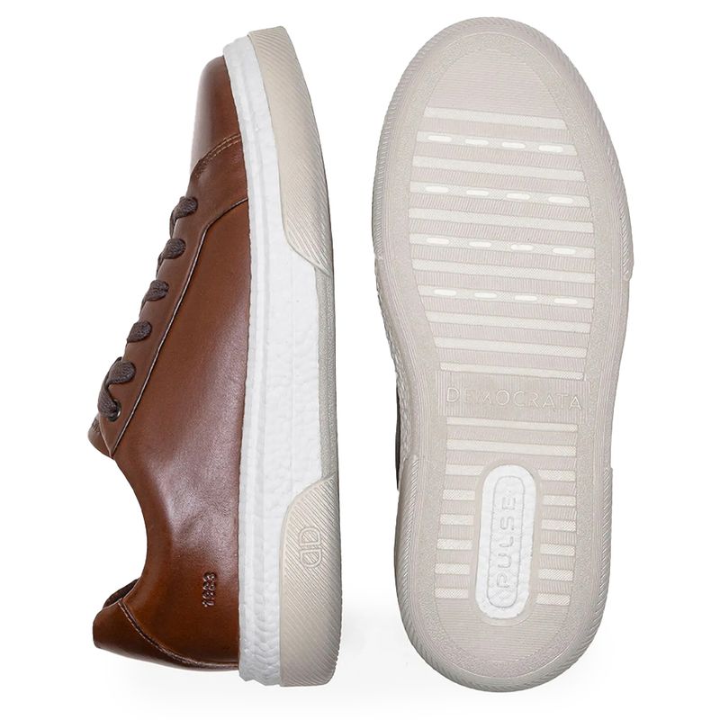 Democrata Tenis Casual 623103-002 Tan Couro -1-