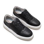 Democrata Tenis Casual 623101-001 Preto Couro -2-