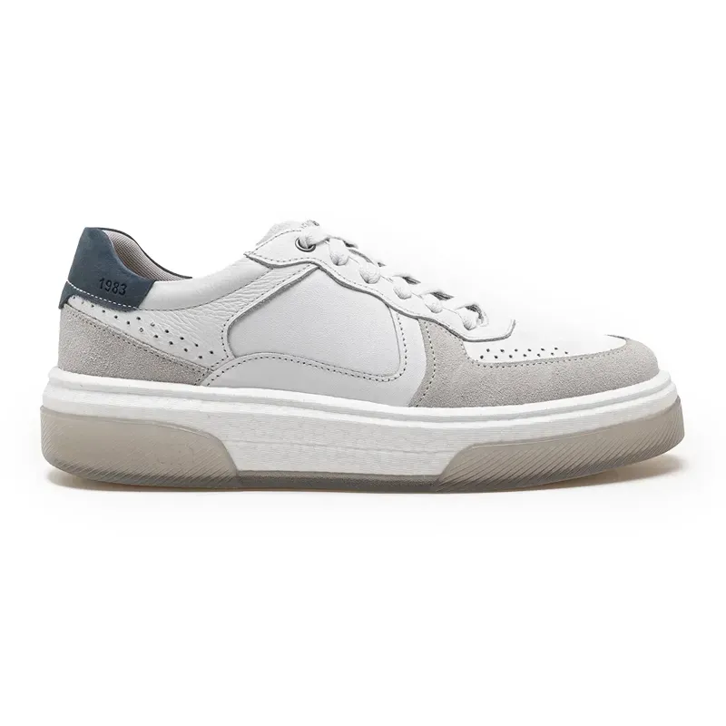 Democrata Tenis Casual 623101-004 Branco Couro -1-