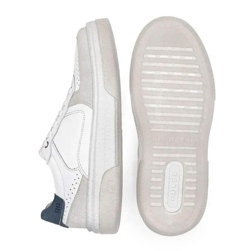 Democrata Tenis Casual 623101-004 Branco Couro -4-