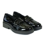 Sapato-Feminino-Mocassim-Spike-Verniz-Quiz-Preto