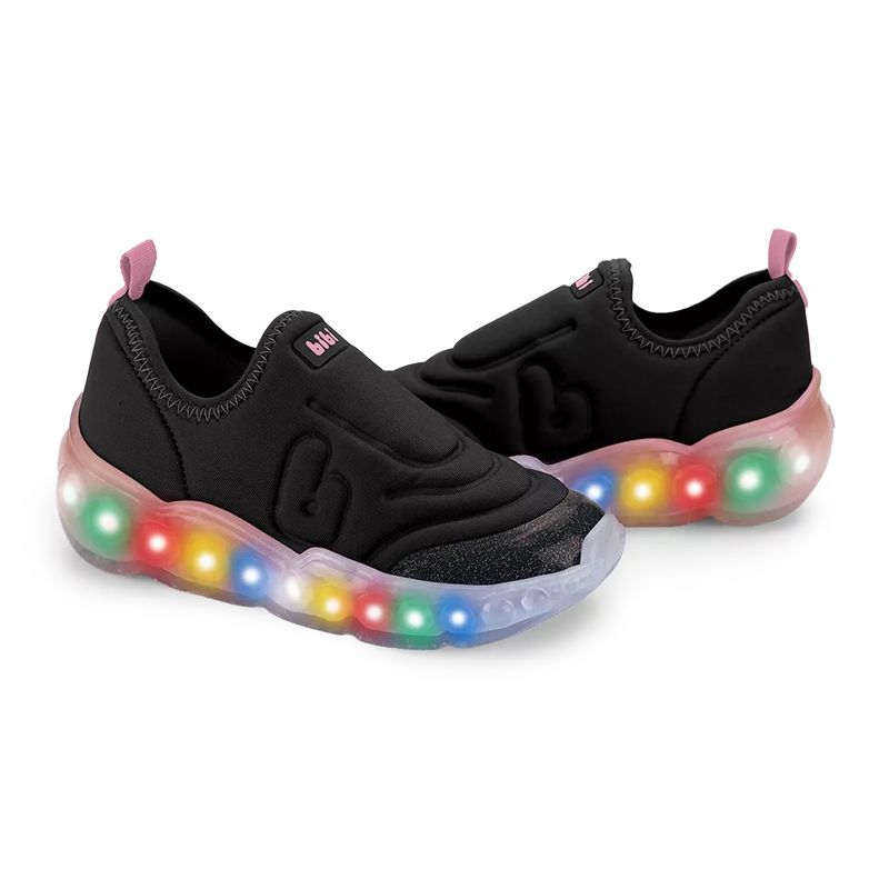 Bibi Tenis 1252015 PretoRosa Matte Sint 1