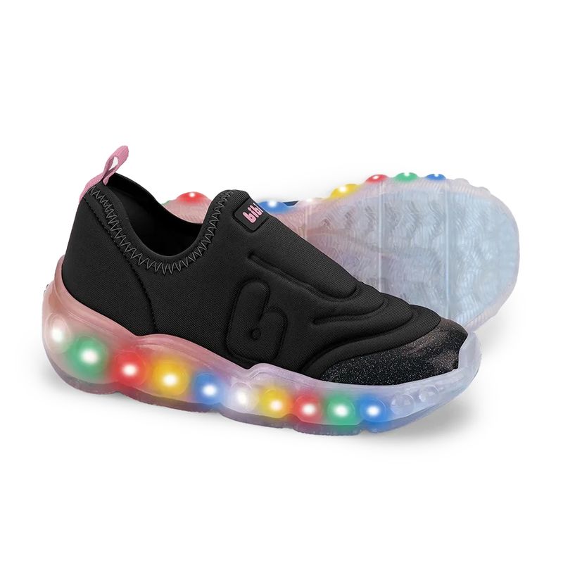Bibi Tenis 1252015 PretoRosa Matte Sint 2