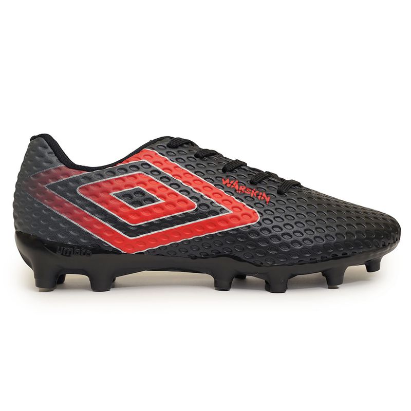 Chuteira-Masculina-Campo-Umbro-Preto-Vermelho