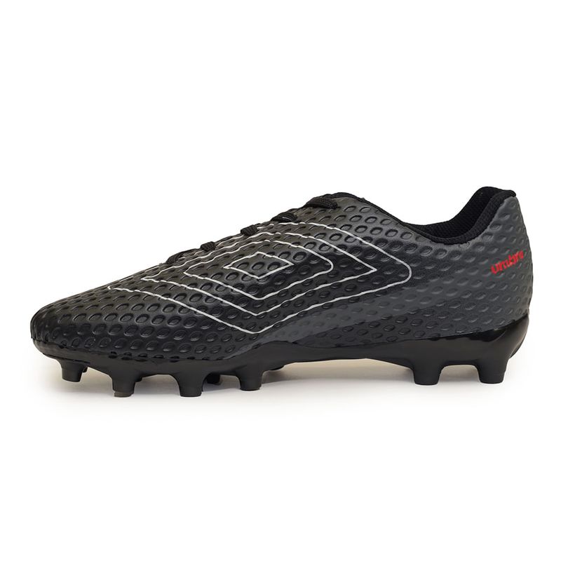 Chuteira-Masculina-Campo-Umbro-Preto-Vermelho