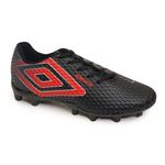 Chuteira-Masculina-Campo-Umbro-Preto-Vermelho