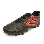 Chuteira-Masculina-Campo-Umbro-Preto-Vermelho