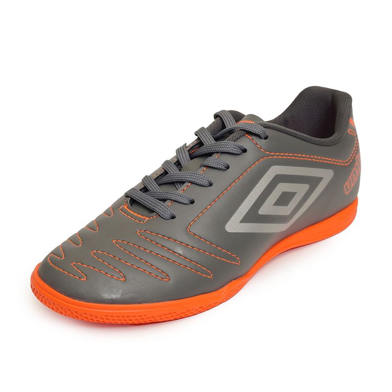 Chuteira-Masculina-Futsal-Umbro-Cinza-Laranja