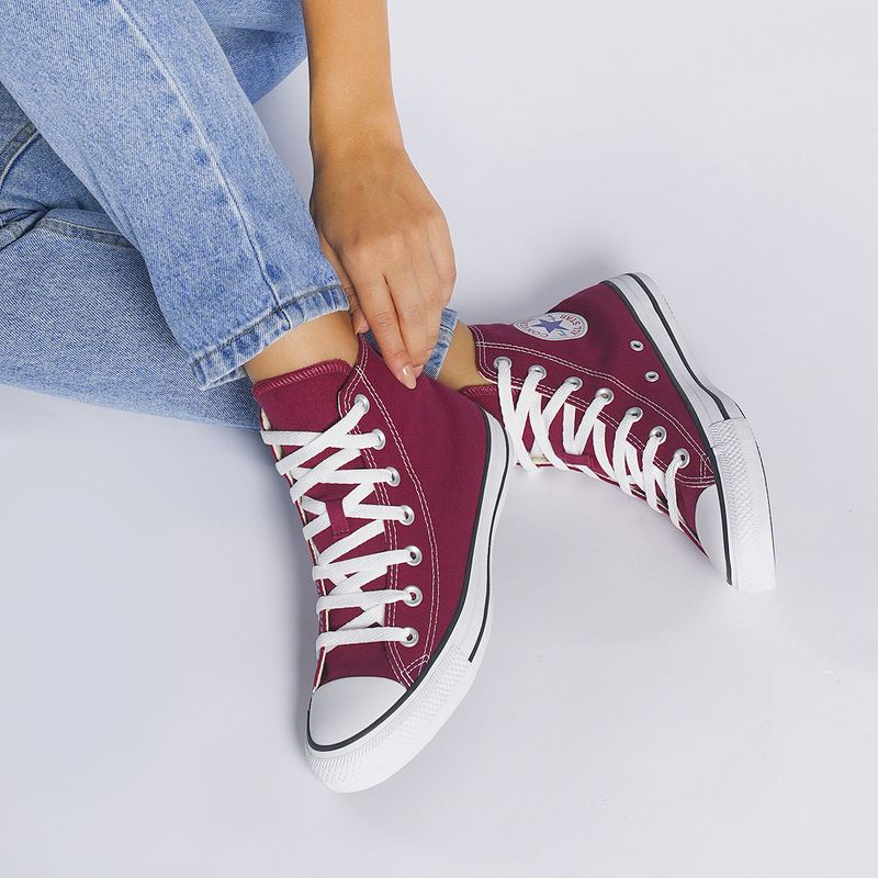 All Star Tenis CHUCK TAYLOR CT00040008 BordoPretoBranco Sint -2-