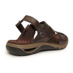 Sandalia-Masculina-Fechada-Couro-Tiras-Pegada-Marrom