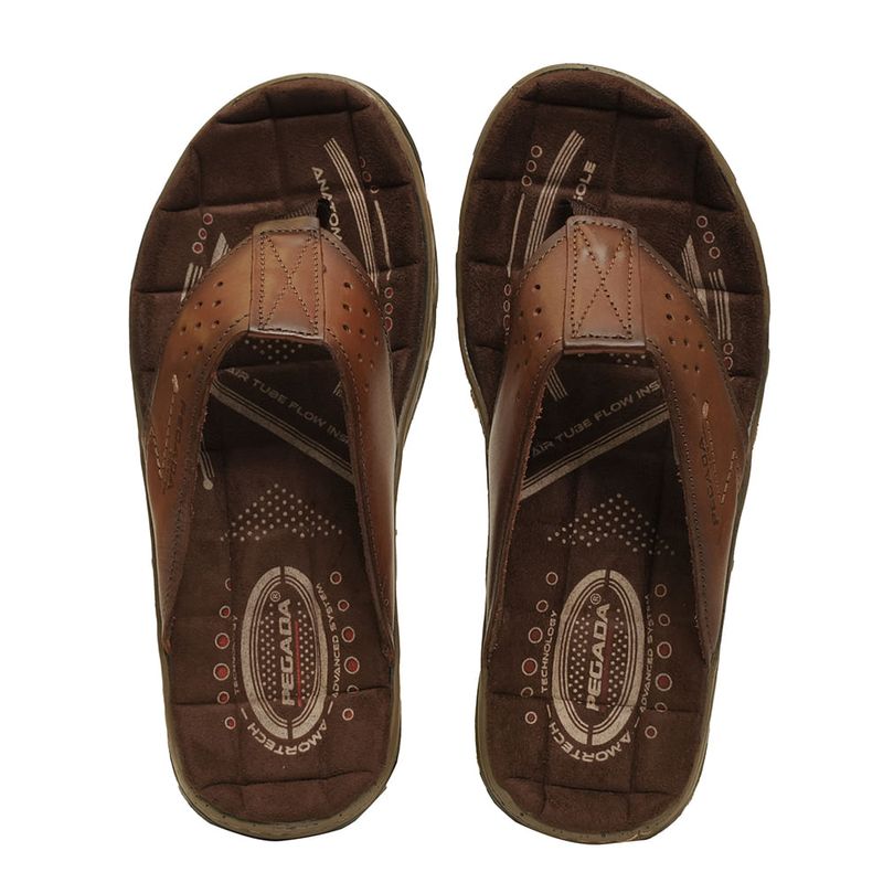 Chinelo-Masculino-Couro-Pegada-Marrom