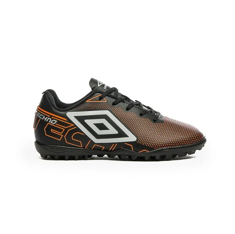 Umbro Chuteira TECHNO JR 24-U07FB00195-126 PretoLaranja FluorBranco Sint -1-