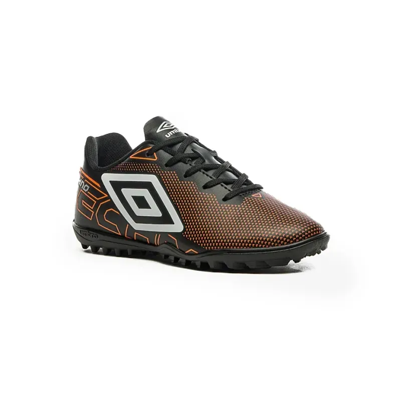 Umbro Chuteira TECHNO JR 24-U07FB00195-126 PretoLaranja FluorBranco Sint -3-