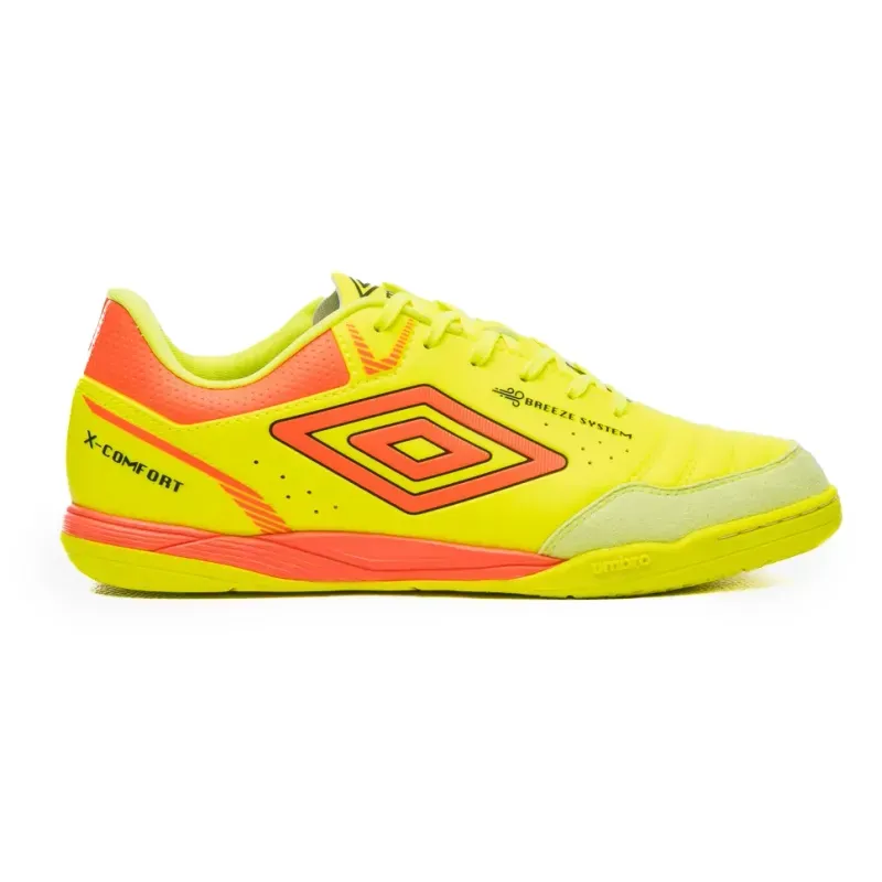 Umbro Chuteira X-COMFORT U01FB00220-601 LimaoCoralPreto Sint -7-