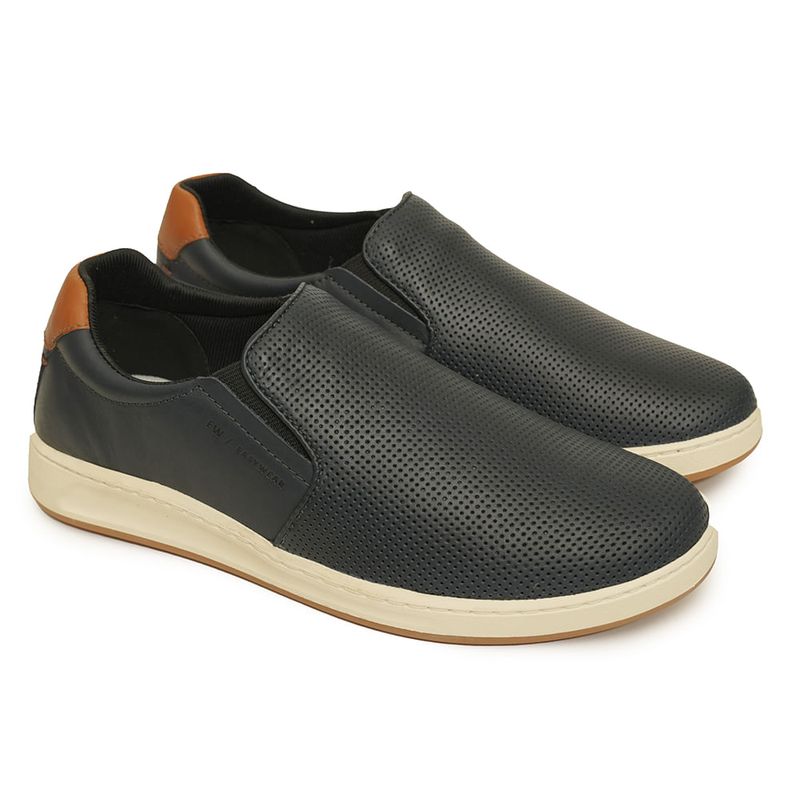 Sapato-Masculino-Slip-On-Couro-Free-Way-Marinho