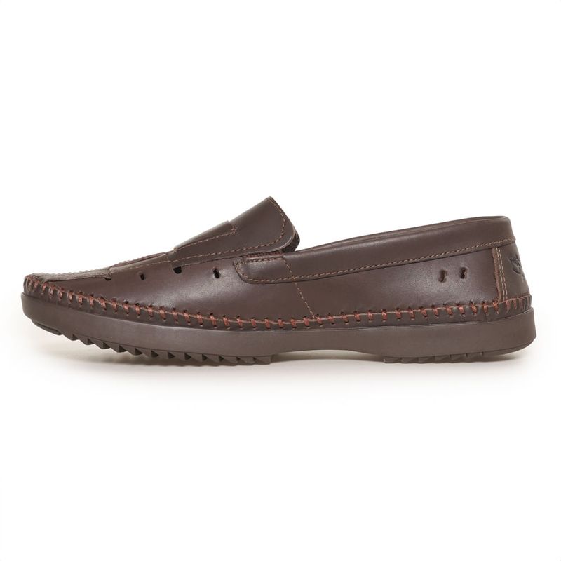 Sapato-Mocassim-Masculino-Vazado-Couro-Free-Way-Marrom