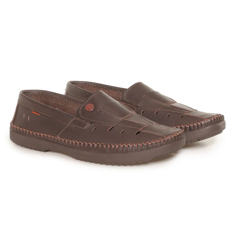 Sapato-Mocassim-Masculino-Vazado-Couro-Free-Way-Marrom