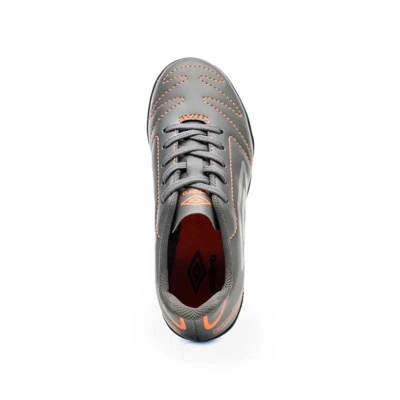 Umbro-Chuteira-CLASS-2.2-JR-TF-U07FB086-868-GrafiteLaranjaCinza-Sint--4-