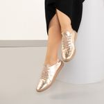 Osc Tenis Casual 112 Ouro Light Metalizado -6-