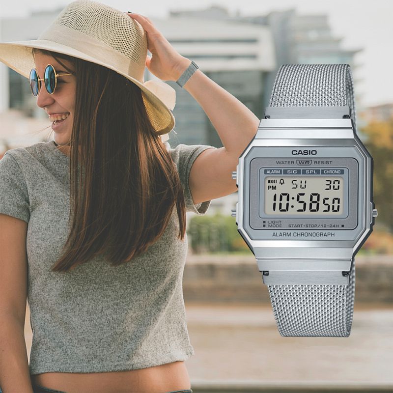 Casio Relogio VINTAGE A700WM-7ADF-SC Preto Inox2 -1-