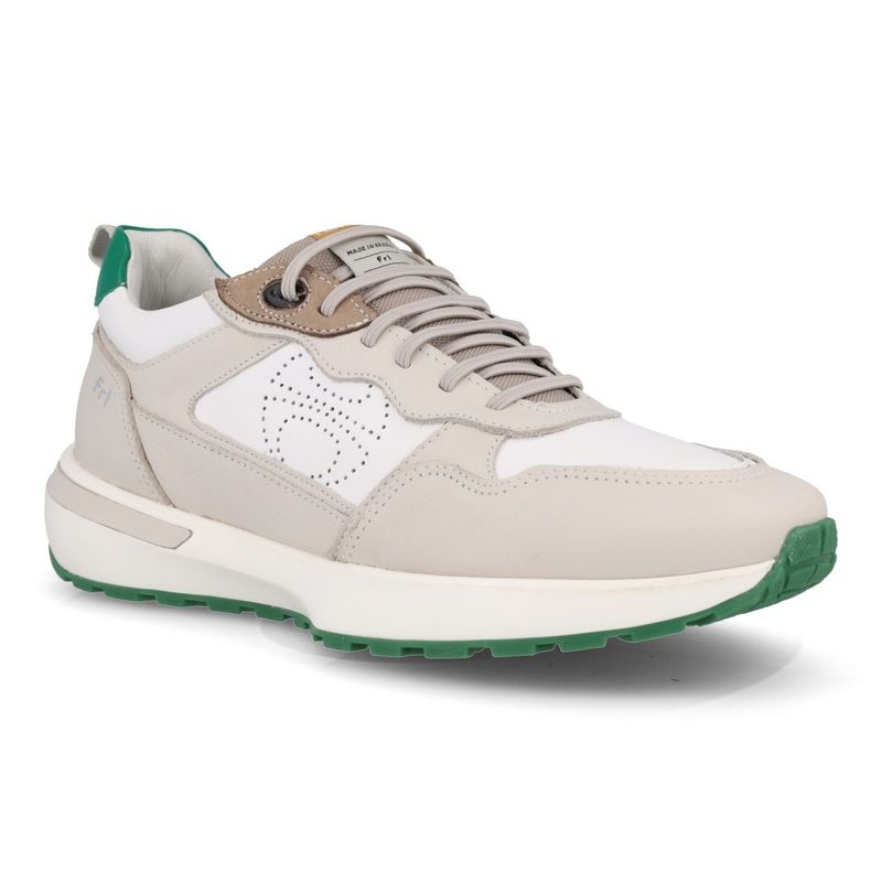 Ferricelli Tenis Casual X565200-NSG63 Gelo-Verde Couro_4_999999992656454_