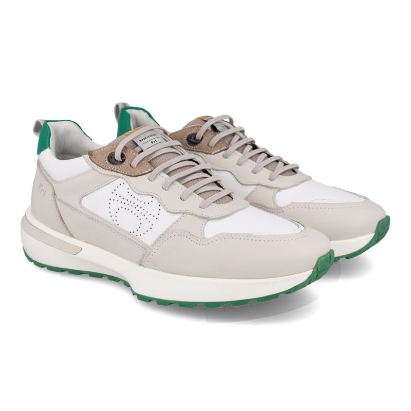 Ferricelli Tenis Casual X565200-NSG63 Gelo-Verde Couro_9_999999992656454_