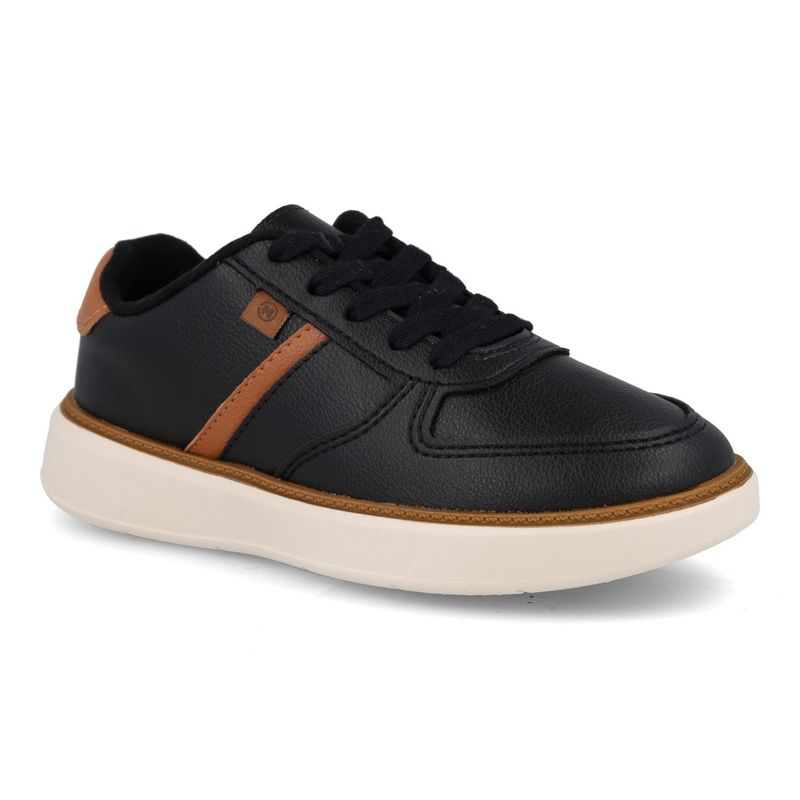 Molekinho Tenis 2861-216-24995-78651 Preto-Camel Sint_4__