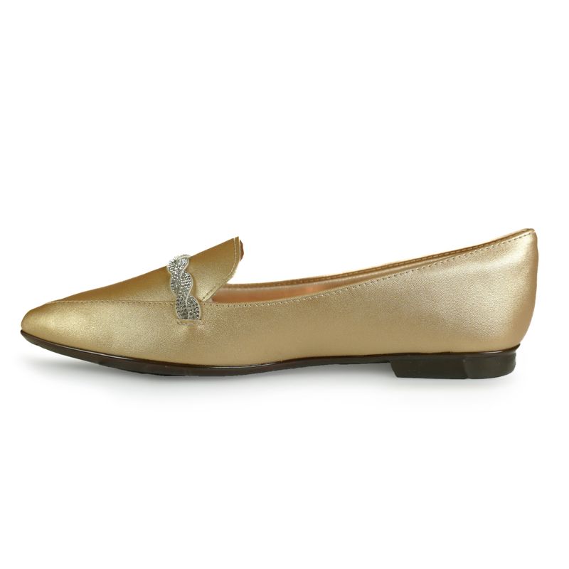 Sapato-Feminino-Mocassim-Shine-Bico-Fino-Fivela-Light-Gel