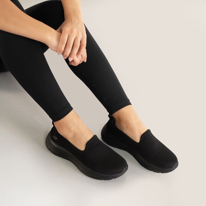 Skechers Tenis GO WALK FLEX 124819BR-BBK Preto Sint -9-