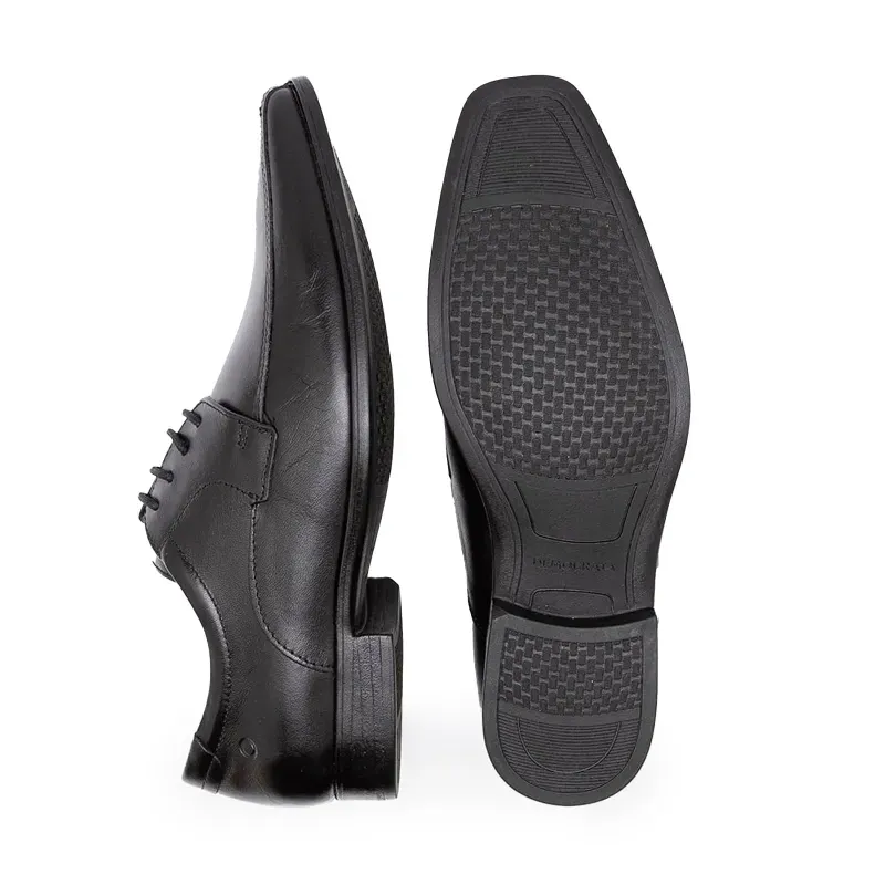 Democrata Sapato 244101-001 Preto . Couro Bovino -1-