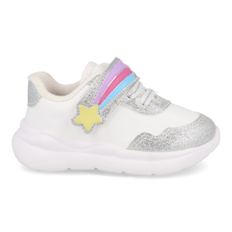 Molekinha Tenis 2738-104-28656-17159 Branco-Prata Sint_3__