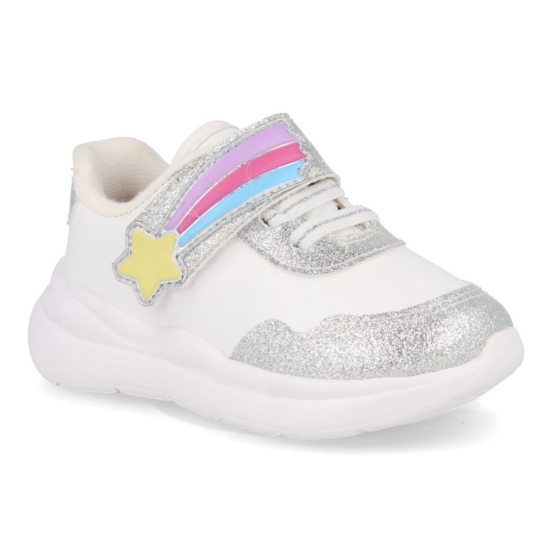 Molekinha Tenis 2738-104-28656-17159 Branco-Prata Sint_4__