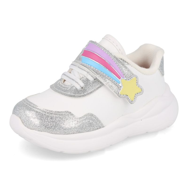 Molekinha Tenis 2738-104-28656-17159 Branco-Prata Sint_8__