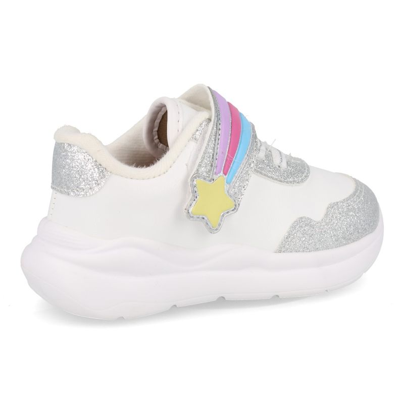 Molekinha Tenis 2738-104-28656-17159 Branco-Prata Sint_6__