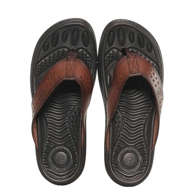 Chinelo-Pegada-Comfort-Couro-Marrom-Masculino