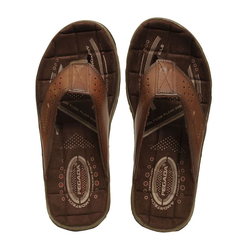 Chinelo-Masculino-Couro-Pegada-Marrom