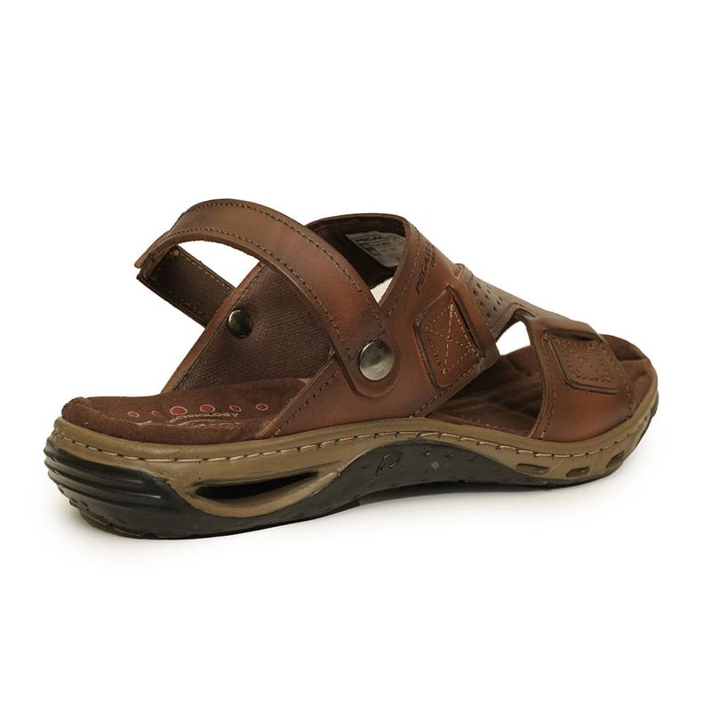 Sandalia-Masculina-Fechada-Couro-Tiras-Pegada-Marrom