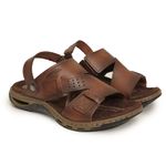 Sandalia-Masculina-Fechada-Couro-Tiras-Pegada-Marrom