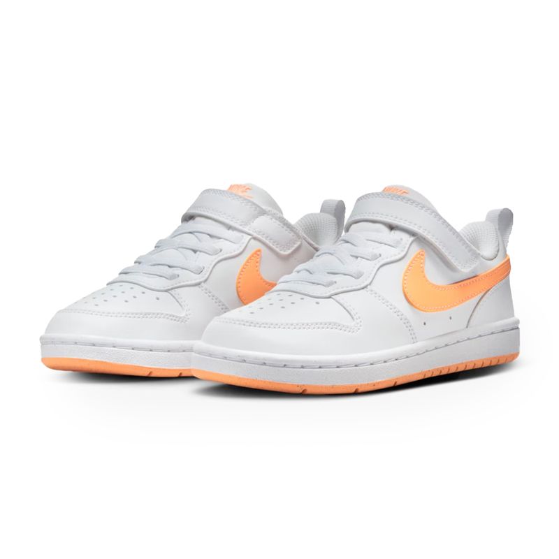 Nike Tenis COURT BOROUGH LOW DV5457-119 LaranjaBranco Sint -5-