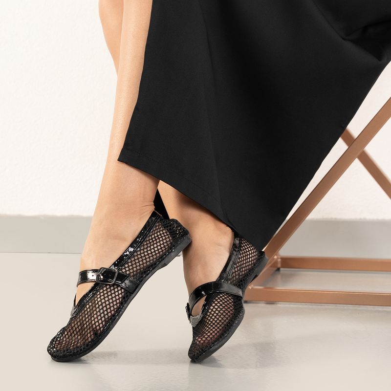 Mississipi Sapatilha MF051-0001 Preto Tela JunesMirai -5-