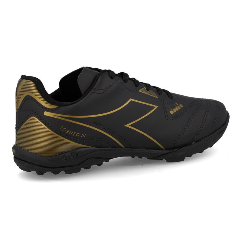 Diadora Chuteira DFAF138-01 TORNEO III SCTY Preto-Dourado Sint_6__