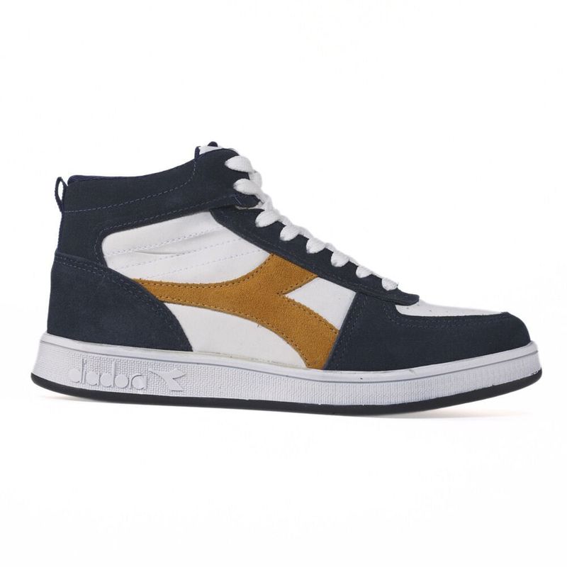 Tenis-Diadora-Hi-Playmaker-Branco-e-Marinho-Unissex