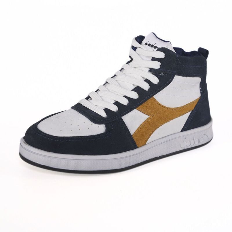 Tenis-Diadora-Hi-Playmaker-Branco-e-Marinho-Unissex