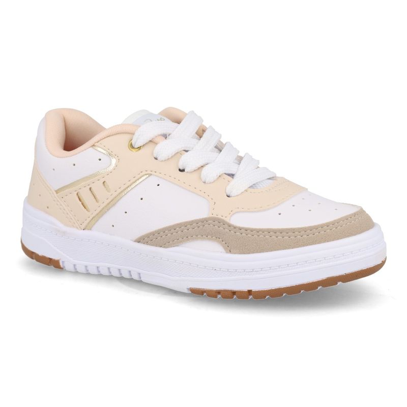 Kidy Tenis 448-1003-0445 Branco-Bege Sint_4__
