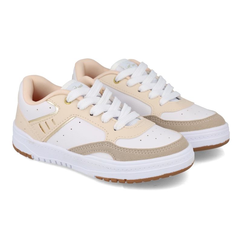 Kidy Tenis 448-1003-0445 Branco-Bege Sint_7__